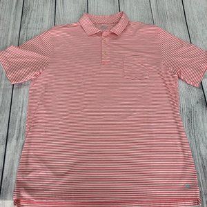 Peter Millar pink with white stripe Seaside Wash Mens Size Large